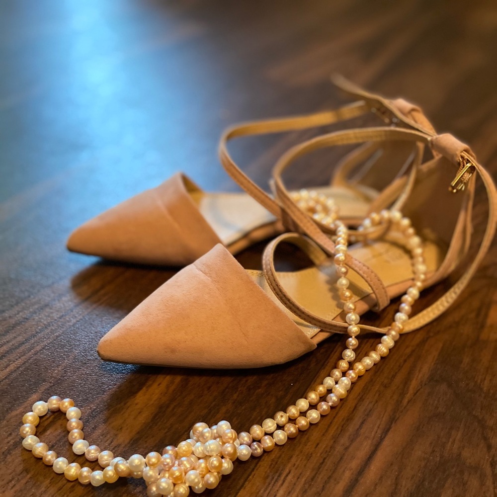 END OF SUMMER SALE! Pink Strappy Ballet Flats